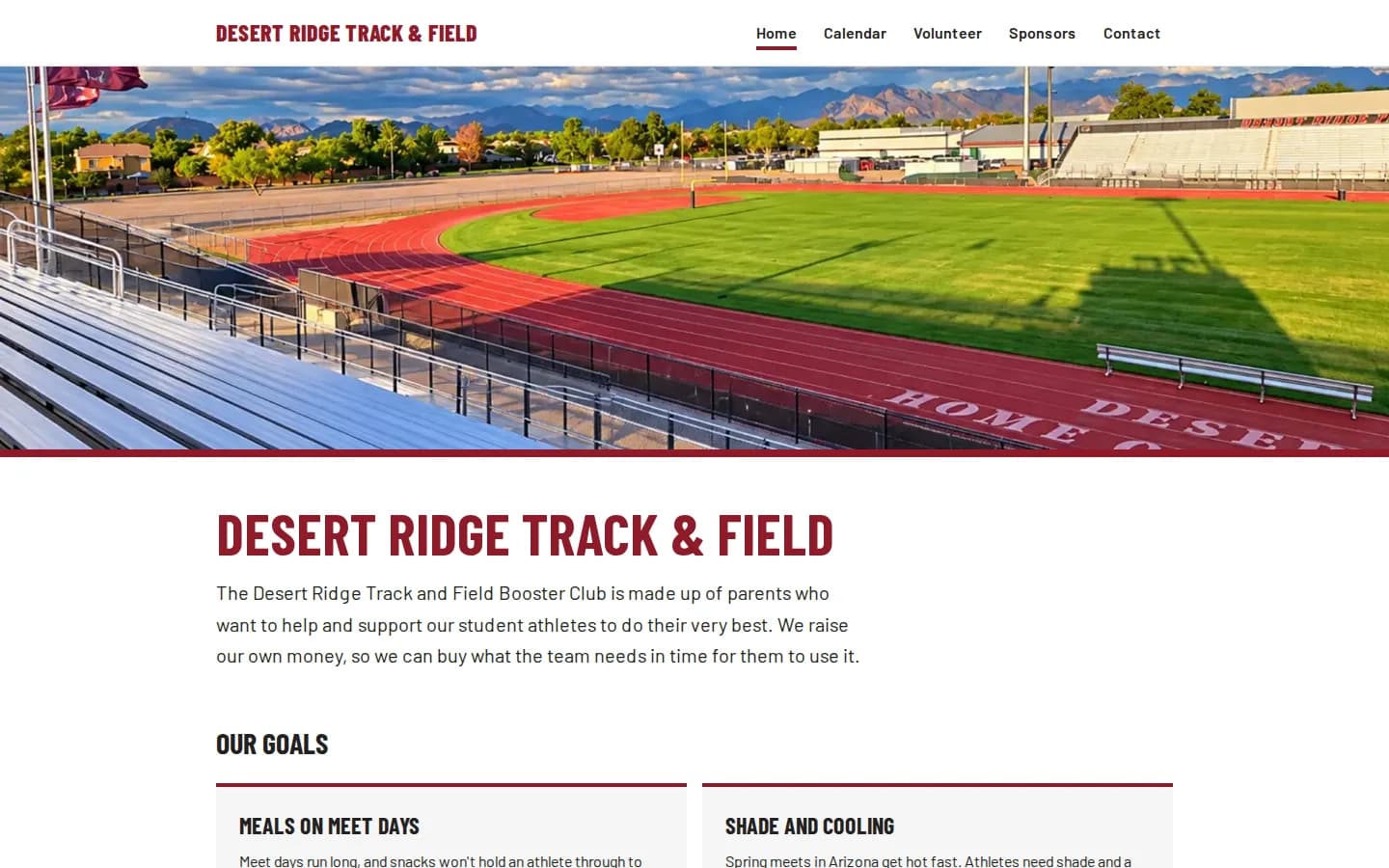 Home page of desertridgetrackandfield.org